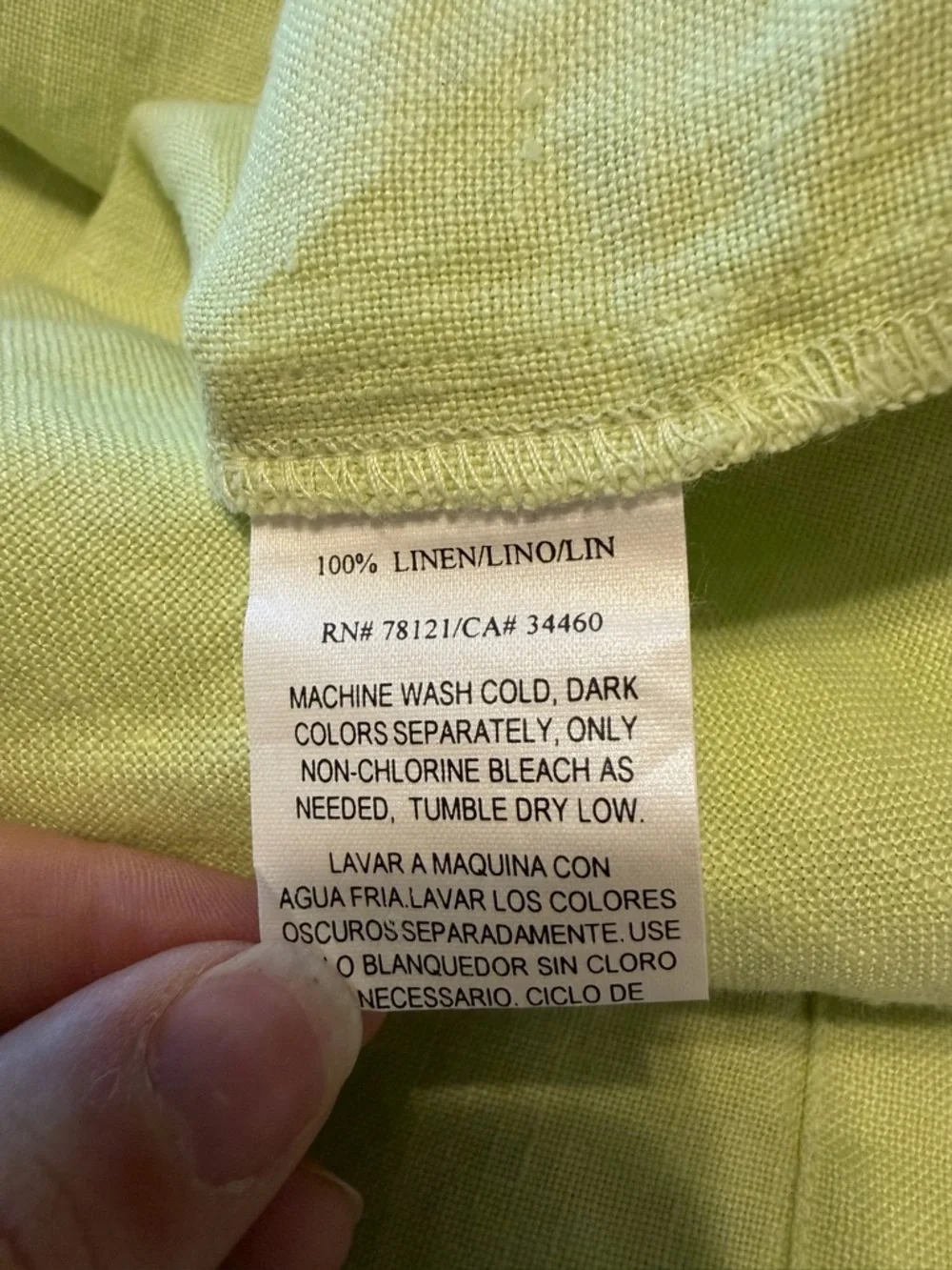 Eileen Fisher Lightweight Linen Honeydew Maxi Skirt Sz L - Picture 3 of 3